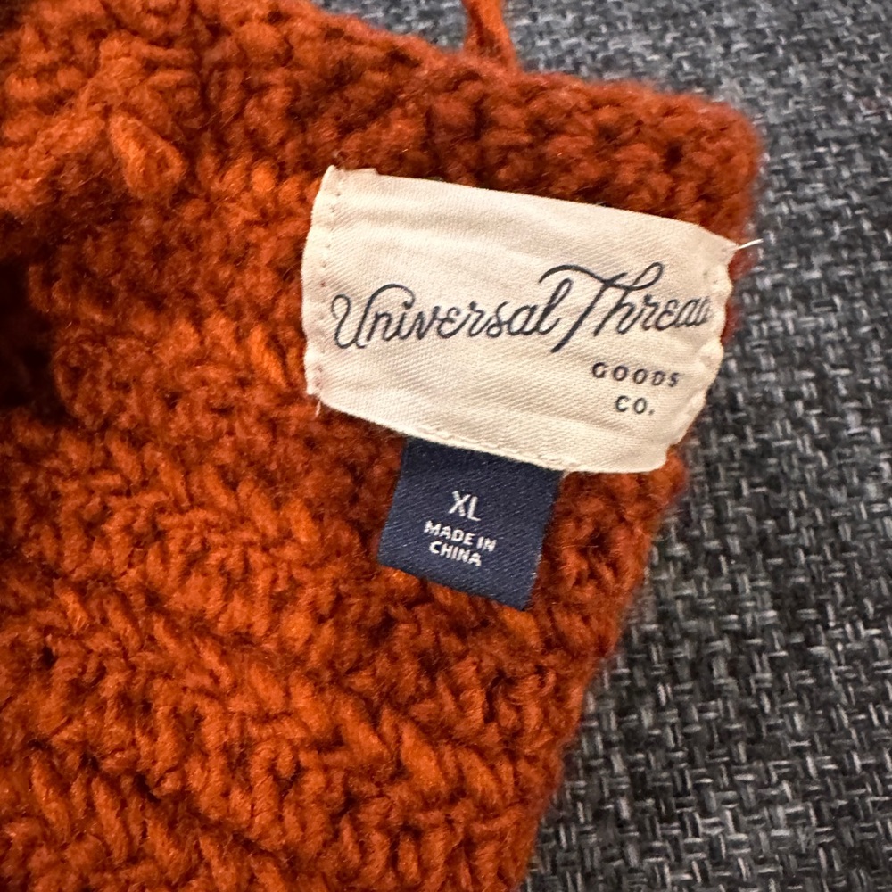 Universal Thread Orange Textured Sweater - Picture 3 of 4